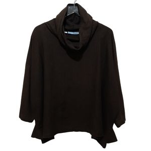PLANET Chocolate Brown Linen Lagenlook Top One Size